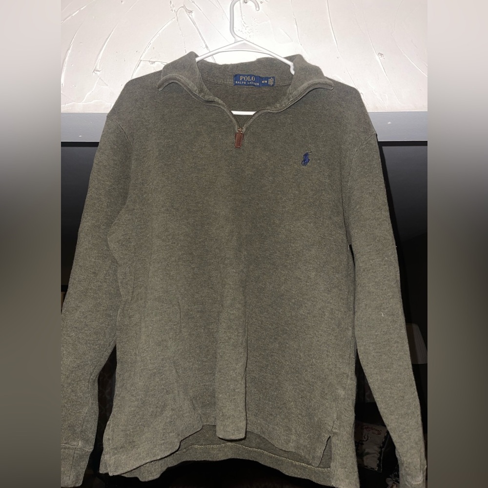 Polo Ralph Lauren Sweater

Quarter-zip 
Green 
Size Medium